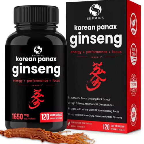 Ginseng Rojo (120 cápsulas): el suplemento natural para recuperar tu energía, concentración y vitalidad todos los días
